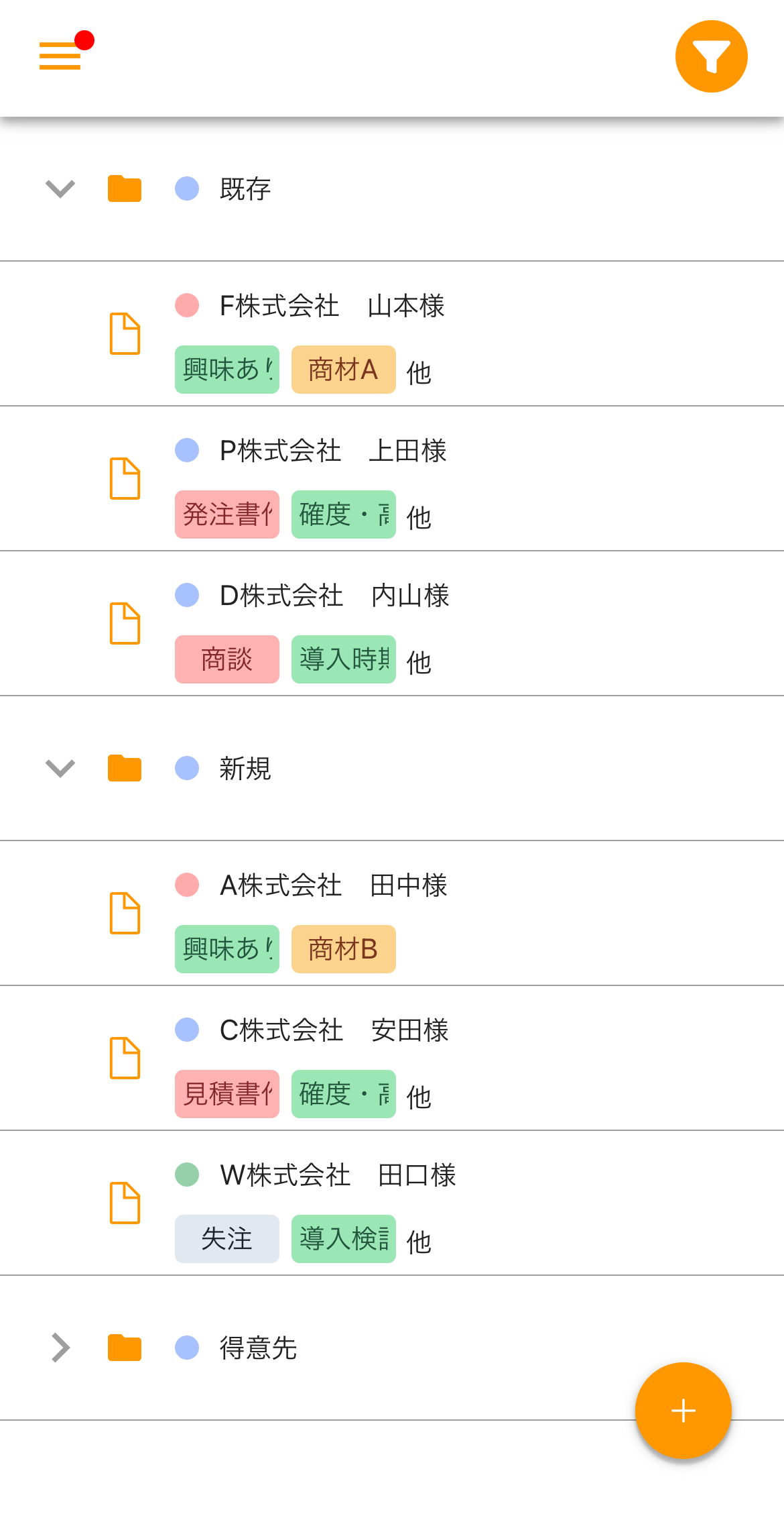 リスト機能でタスクを一覧表示